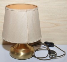 Lampada Abatjour tavolo comodino scrivania ottone luce rossa anni 70/80