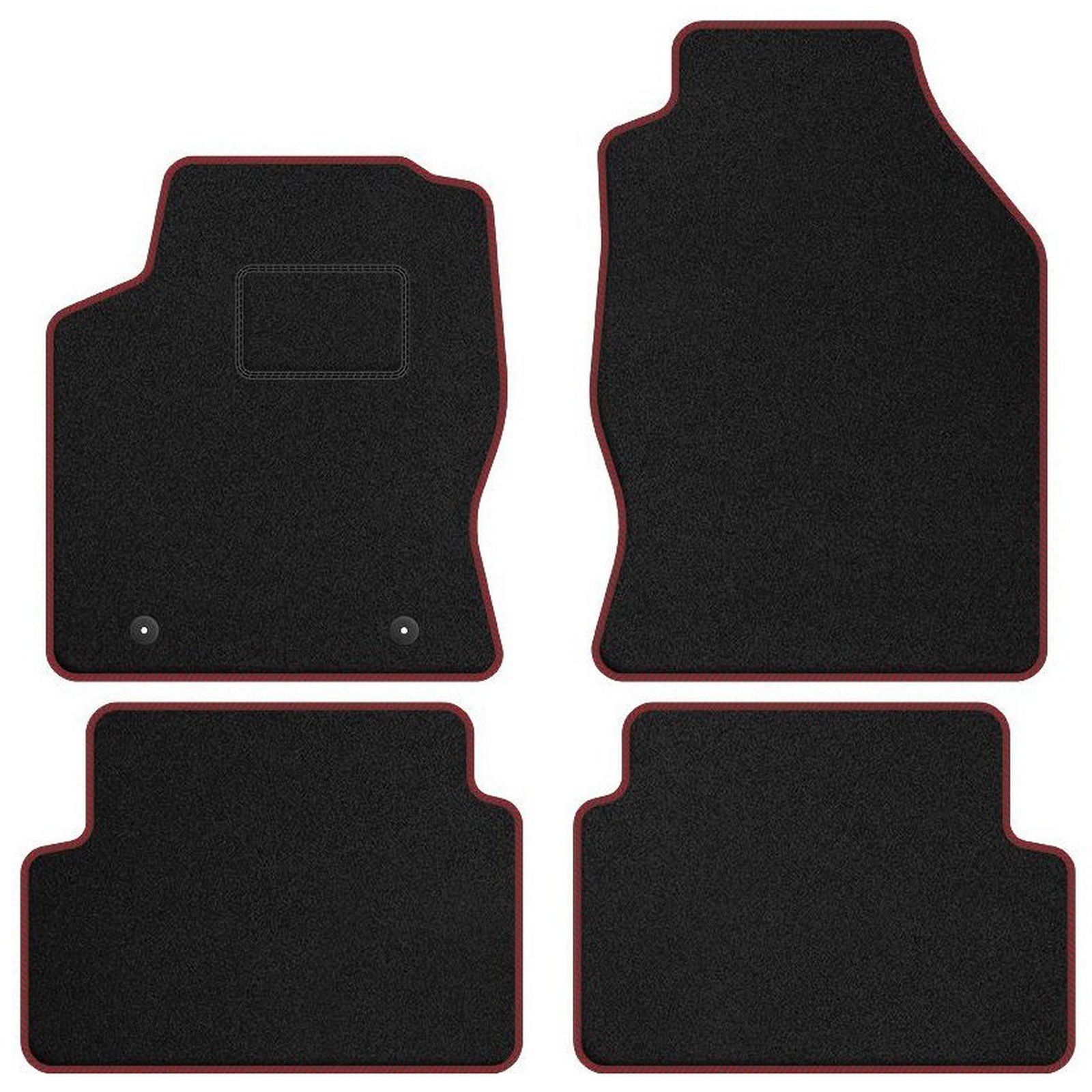 Tapis de sol en velours de qualité supérieure STREAK rouge Ford Focus 1998