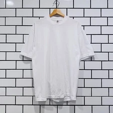 LOS ANGELES APPAREL OVERSIZED SHORT SLEEVE HIGH MOCKNECK T-SHIRT WHITE