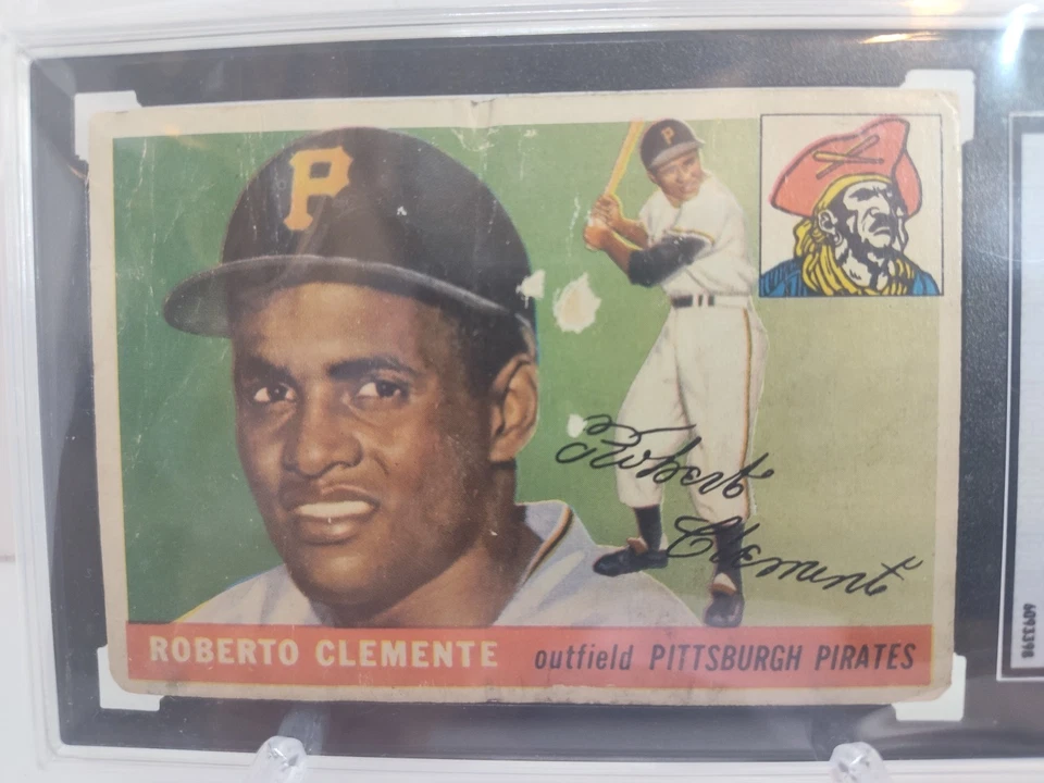 💥1955 Topps Roberto Clemente #164 Tarjeta de Novato RC SGC 1 HOF Piratas📈 Foto 2 de 4
