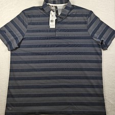 Adidas Men's Two-Color Stripe Golf Polo Size 2XL Navy/White HE2298