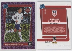 2021 Donruss Road to Qatar Optic Purple Velocity Prizm /99 Nicholas Gioacchini