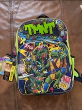 NINJA TURTLES 17" Full-Size Glow-in-the-Dark Backpack w/ Laptop Sleeve NWT
