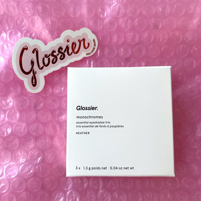   Glossier HEATHER Monochromes Eyeshadow Trio BRAND NEW BOX Unused RARE+Sticker