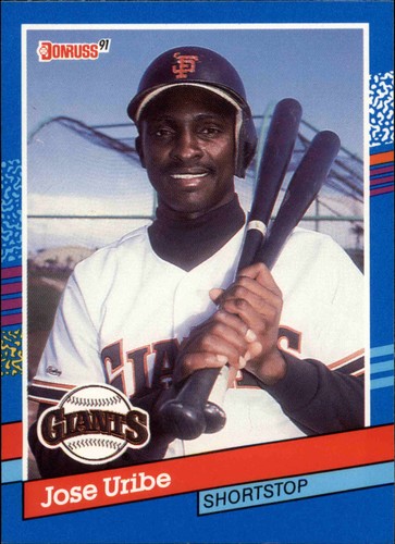 Jose Uribe [Error] #375 1991 Donruss card