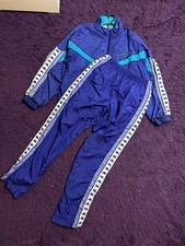 KAPPA Mens Full Tracksuit XLarge Blue White DAD DISTRESSED SUNFADED Crashed 90s