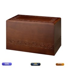 Lillian Rose Wooden Engraved Cremation Burial Urn 4Ur206