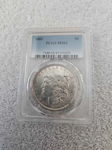 1889 $1 Morgan Silver Dollar PCGS MS62 Phil. Mint BU