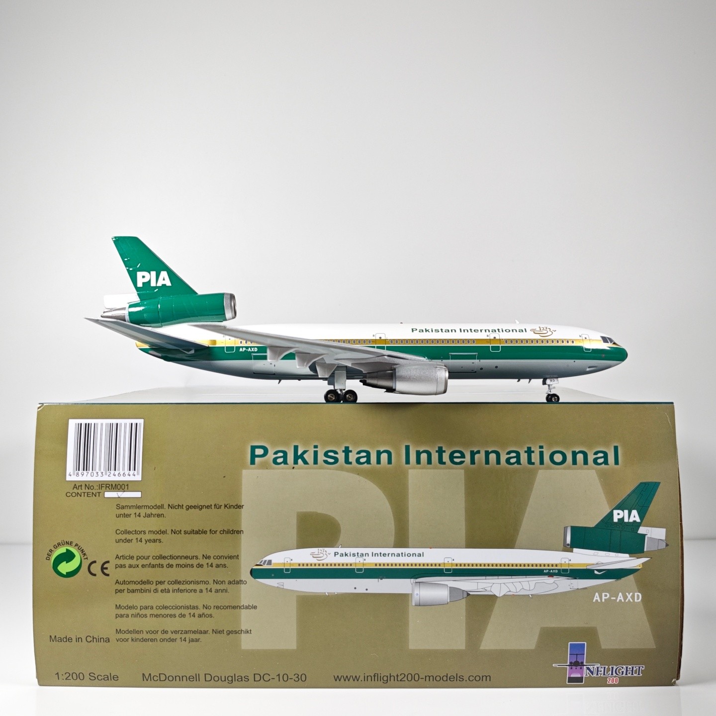 1:200 InFlight PIA DC-10-30 AP-AXD ​Passenger Airplane Diecast Plane Model