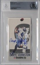 BAS 1993 Fleer GameDay Daryl Johnston #465 BGS Authentic Auto 3c7