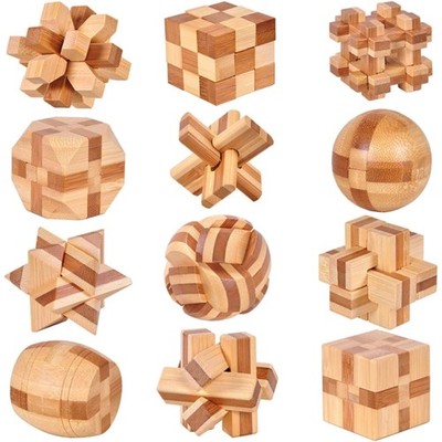 Holzpuzzle Set, Denkspiele, Brainteaser, Holzspielzeug, Logikspiele, Kinder E...