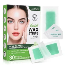 30PCS Hair Removal Wax Strips for Women's Face, Bikini, Chest, Body, Arms, Legs