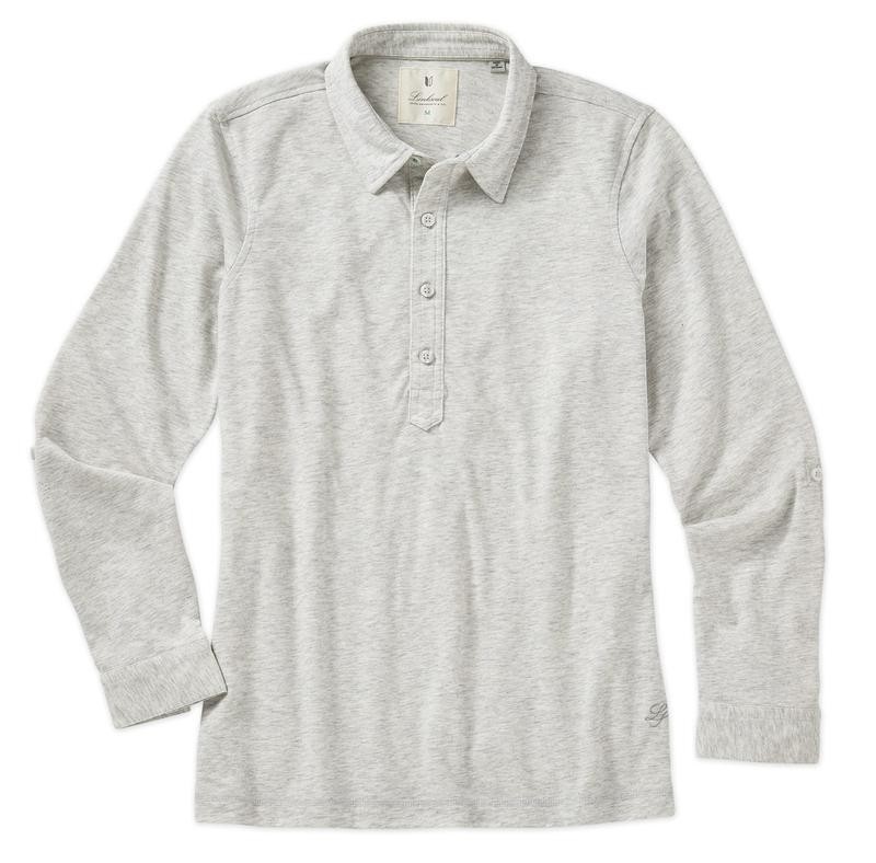 Linksoul Womens Roll Up Long Sleeve Shirt LSW138 Light Grey Heather - Size Small