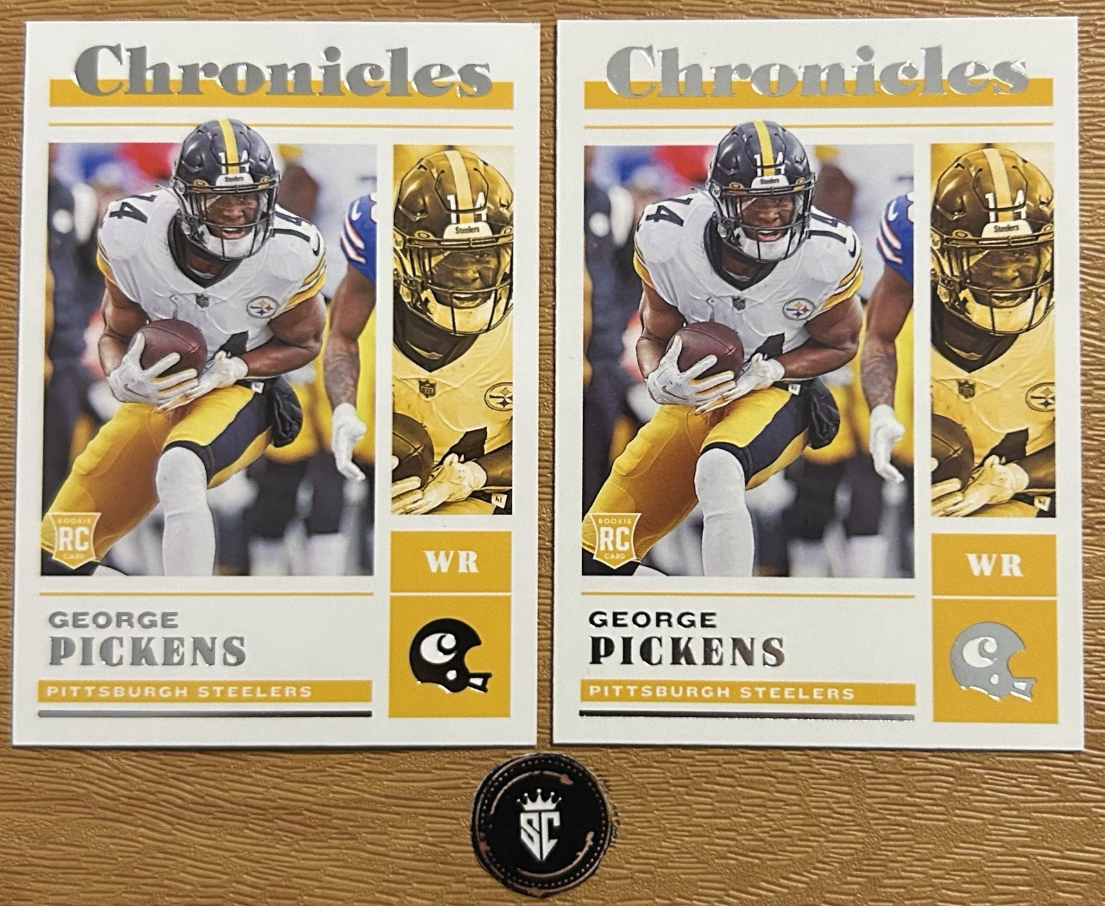 Let T Of 2 George Pickens 2022 Panini Chronicles Base Set Rookies #48 Steelers