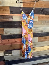 Zara Tropical Floral Maxi Dress Size M Bold Summer Vacation Style Beach Vacation