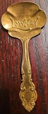 Lowney Chocolate Cocoa Mix Spoon Early 1900s 4.125" Gold Color Premium