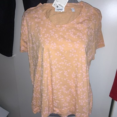 Esprit Damen T-Shirt Gr. L  40/ 42 Kurzarm, Rundhals, Baumwolle mehrfarbig 