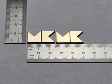 Miller & Kreisel M&K Speaker Badge logo Emblem Brushed Gold Pair With Adhesive