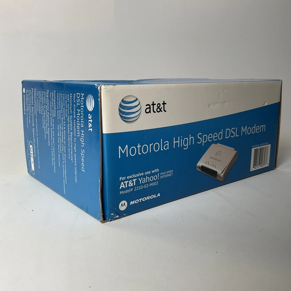 Módem DSL de alta velocidad AT&T Motorola 2210–02-M002 - Caja abierta Foto 3 de 4
