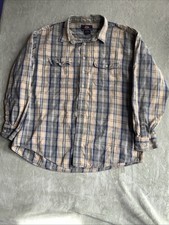 Route 66 Men  s Long Green Yellow Long Sleeve XL Plaid Pockets button Up Shirt