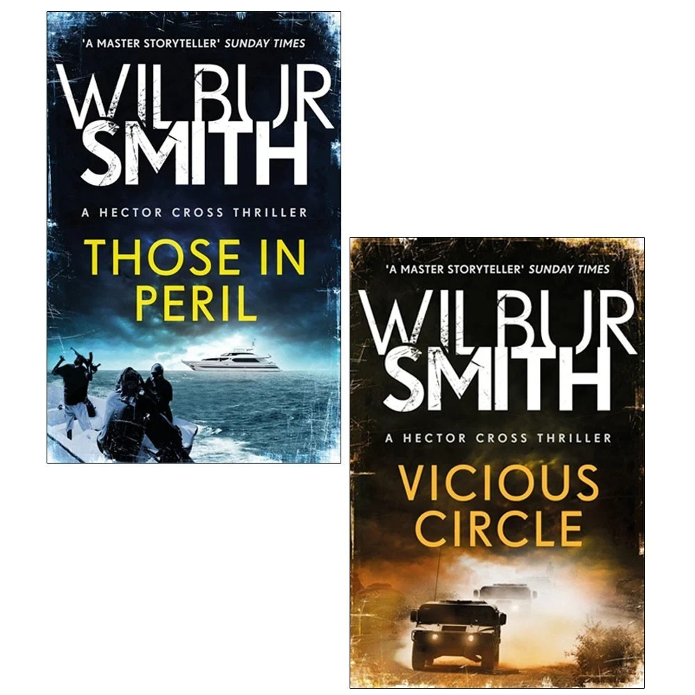 Wilbur Smith Hector Cross Series 2 Books  Set Vicious Circle ,Those in Peril
