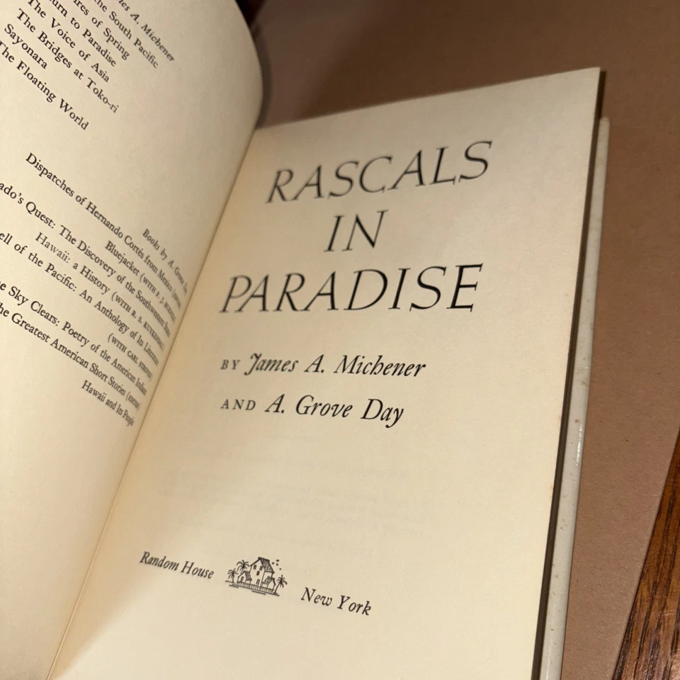Rascals in Paradise by James A. Michener 1957 1st Printing w/ DJ South Pacific Foto 4 de 4