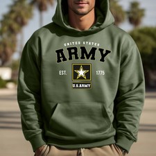 United States Army Military Logo Hoodie Hooded Sweatshirt Men Women