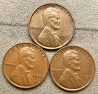 1939-p 1939-D 1939-S  Lincoln Wheat Cents - [XF EF] Extremely Fine ~ B696