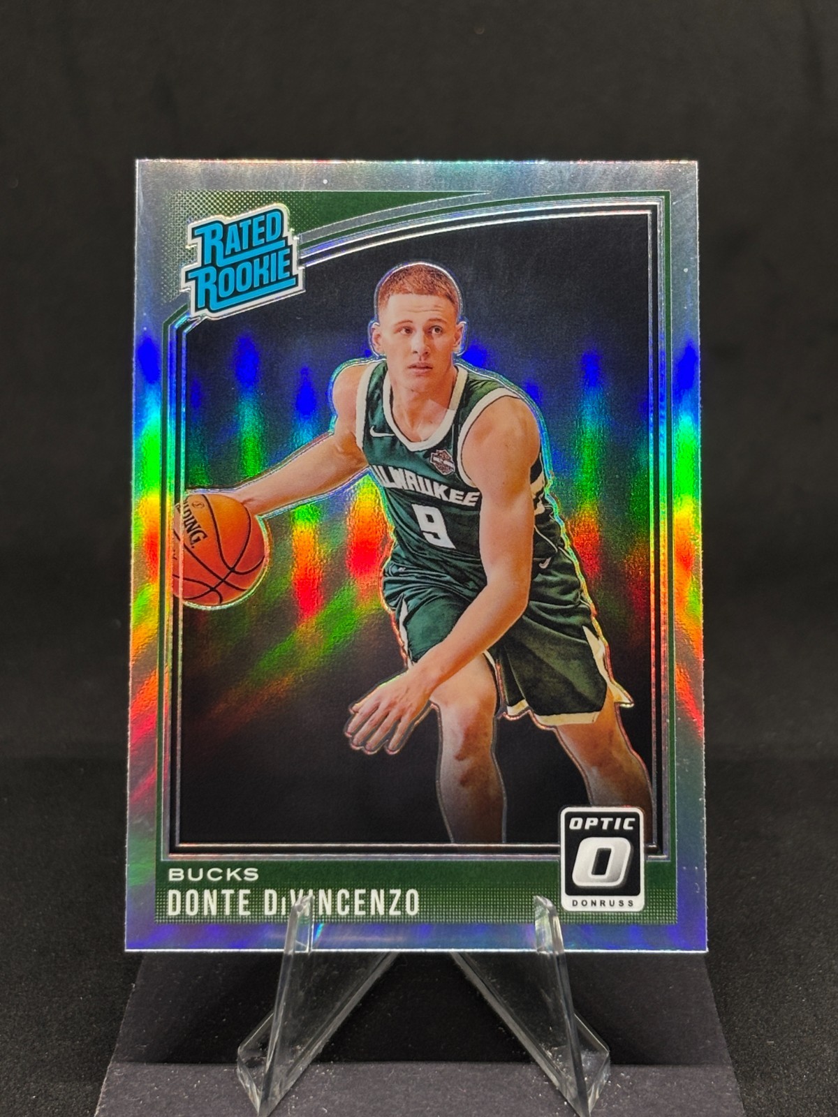 Donte DiVincenzo 2018-19 Donruss Optic Holo Prizm #164 Milwaukee Bucks Rookie RC