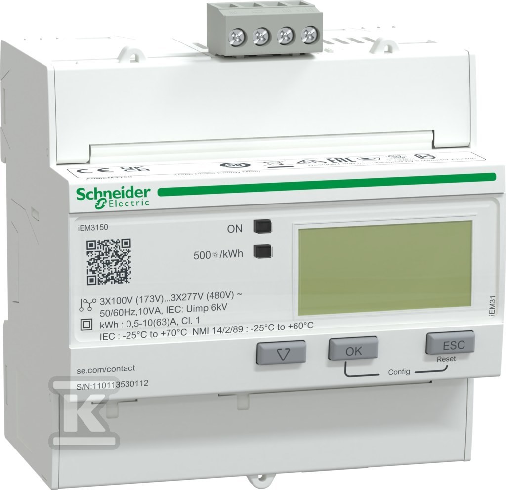 Compteur électrique 1/3 phase 63A PowerLogic A9MEM3150 - Image 4