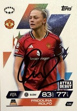 Fridolina Rolfo Manchester United Match Attax Champions League Hand Signed Card