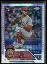 Zack Weiss Prism RC 2023 Topps Chrome Update Los Angeles Angels
