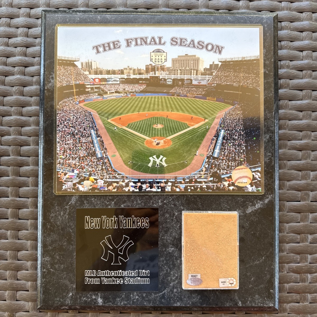 The Final Season Yankee Stadium MLB Authentic Dirt Wall Plaque