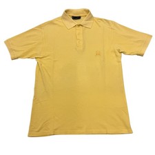 Vintage Christian Dior Monsieur Polo Shirt Yellow Mens Medium Made In Italy