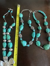 3 Turquoise Necklaces-short-flower