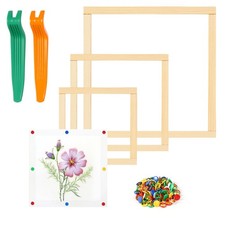 6 Pair Stretcher Bar Set, 3 Size Wooden Needlepoint Stretcher Bars with Thumb...