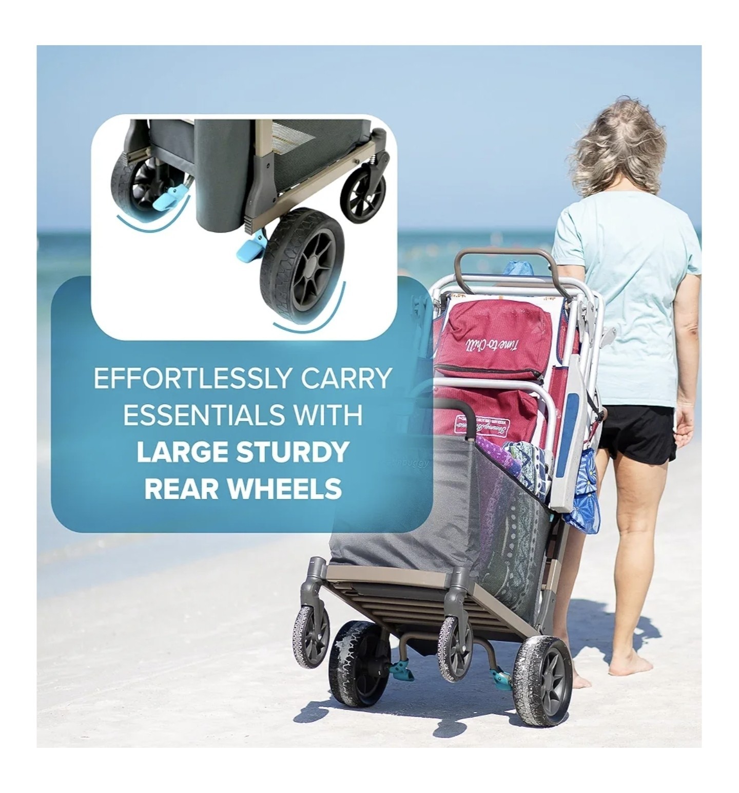 Wadabuggy Beach Foldable Cart - Collapsible & Folding Cart 