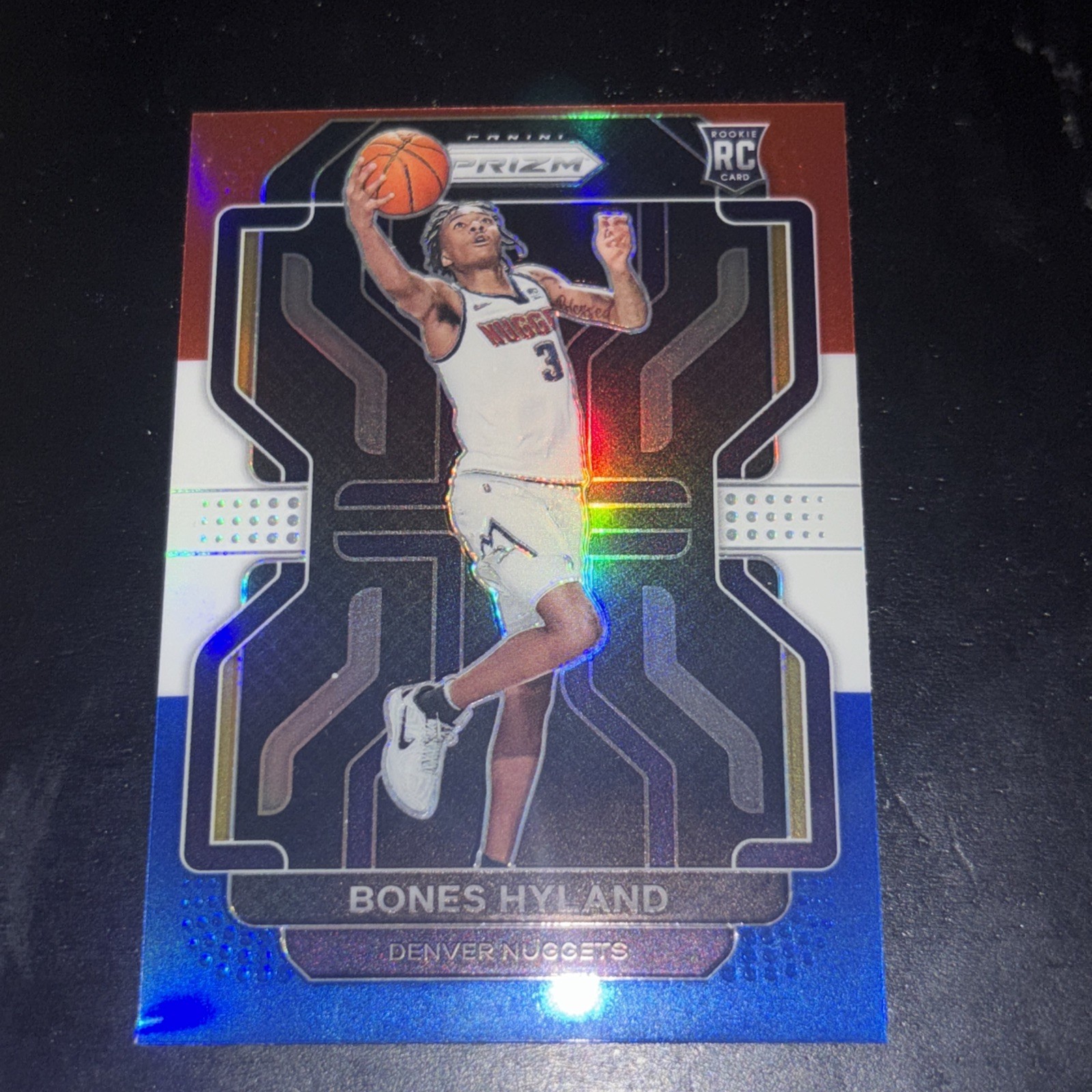 2021-22 Panini Prizm - Bones Hyland #302 Red White & Blue Prizm (RC)