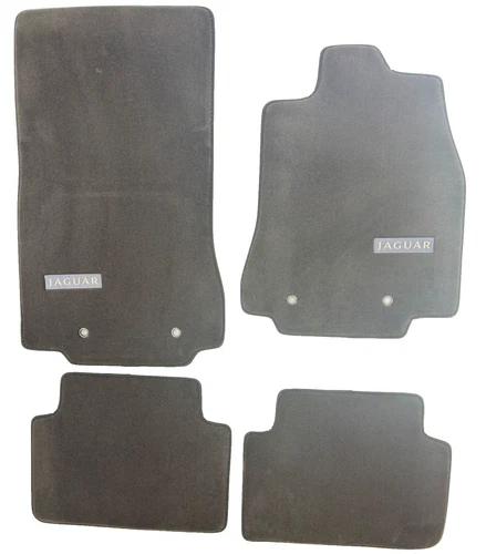 Genuine Jaguar XF 2009-2015 RHD Flint Grey Carpet Mats Set With Logo- C2Z8845LFN