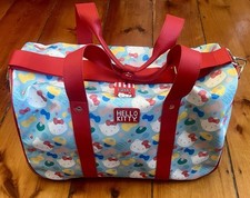 Authentic Hello Kitty duffle roller travel luggage bag rare