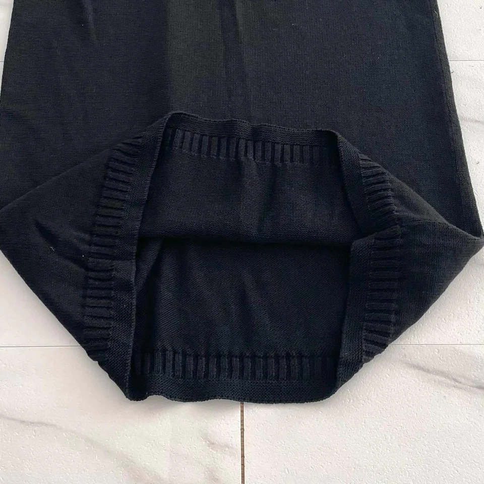 Robe en tricot CHANEL sans manches noire 38 longueur 92 cm bouton coco... - Photo 4/4