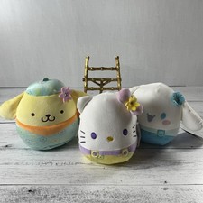 Squishmallows Sanrio Lot of 3 Hello Kitty Easter Friends 6.5 Inch Soft Plush New