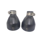 N. 2 TERMINALI SCARICO ACCIAIO INOX NERO - STELVIO ALFA ROMEO DIESEL PLUG & PLAY