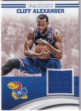 Cliff Alexander 2016 Panini Kansas Jayhawks #CA-KU Memorabilia Kansas Jayhawks