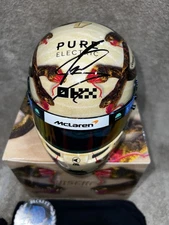 Lando Norris Signed Official 2023 Vegas GP Mini Helmet 1:2 McLaren Champ Beckett