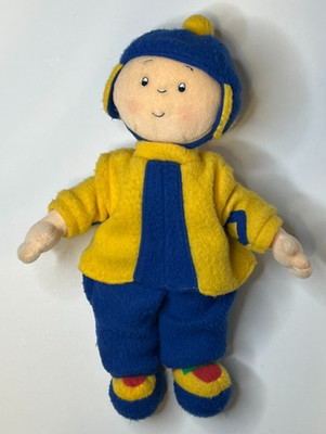 VTG 2001 CAILLOU Snowbound 10'' Tall Plush Doll PBS Cartoon