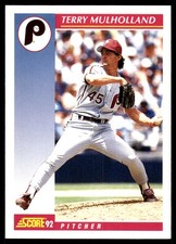 Terry Mulholland 1992 Score #118 Phillies MLB READ FREE SHIPPING AutographDen