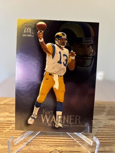 Kurt Warner Cardinaux st Louis Rams Hof Dédicacé Signé Football W / Bas
