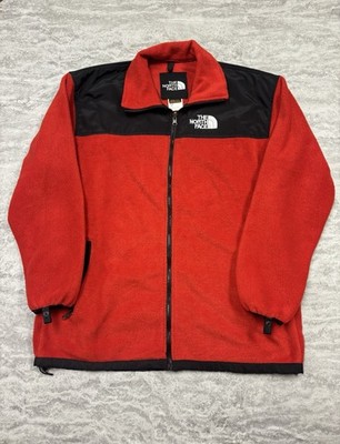 VINTAGE North Face Gore Wind Stopper Fleece Jacket Full Zip XL Mens Red 90s Y2K