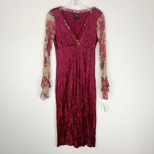 Vintage Windsor Babydoll Dress M Whimsigoth Velvet Sheer Boho fairy Grunge Goth